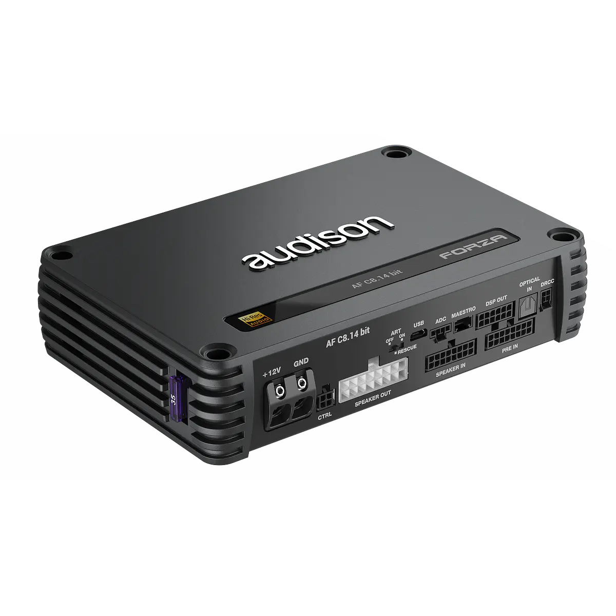AF C8.14 bit Amplificador DSP | 800 W | 14 canales DSP + 8 x 100 W @ 2 ohmios | Clase D totalmente puenteable