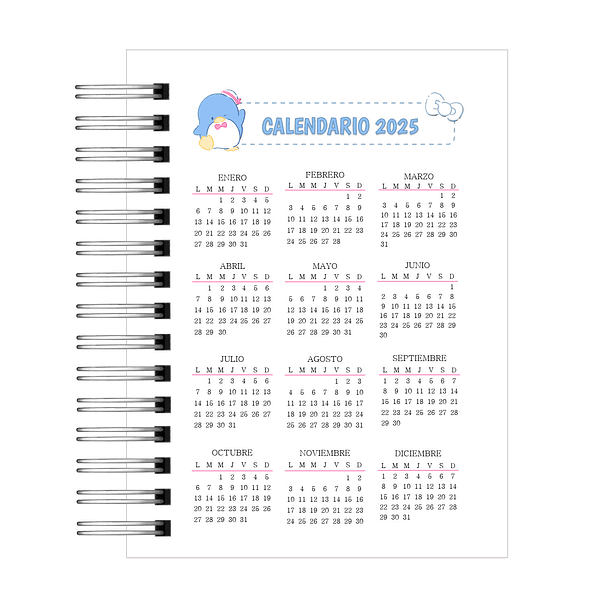 Agenda Infantil Sanrio 2025