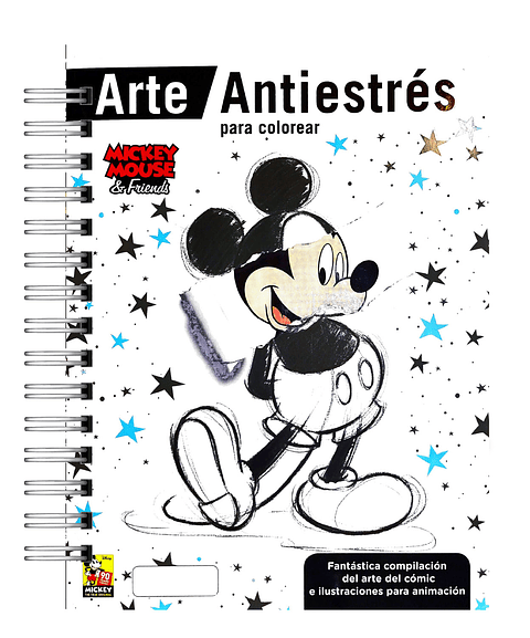 Libro Para Colorear Antiestrés Mickey y sus Amigos
