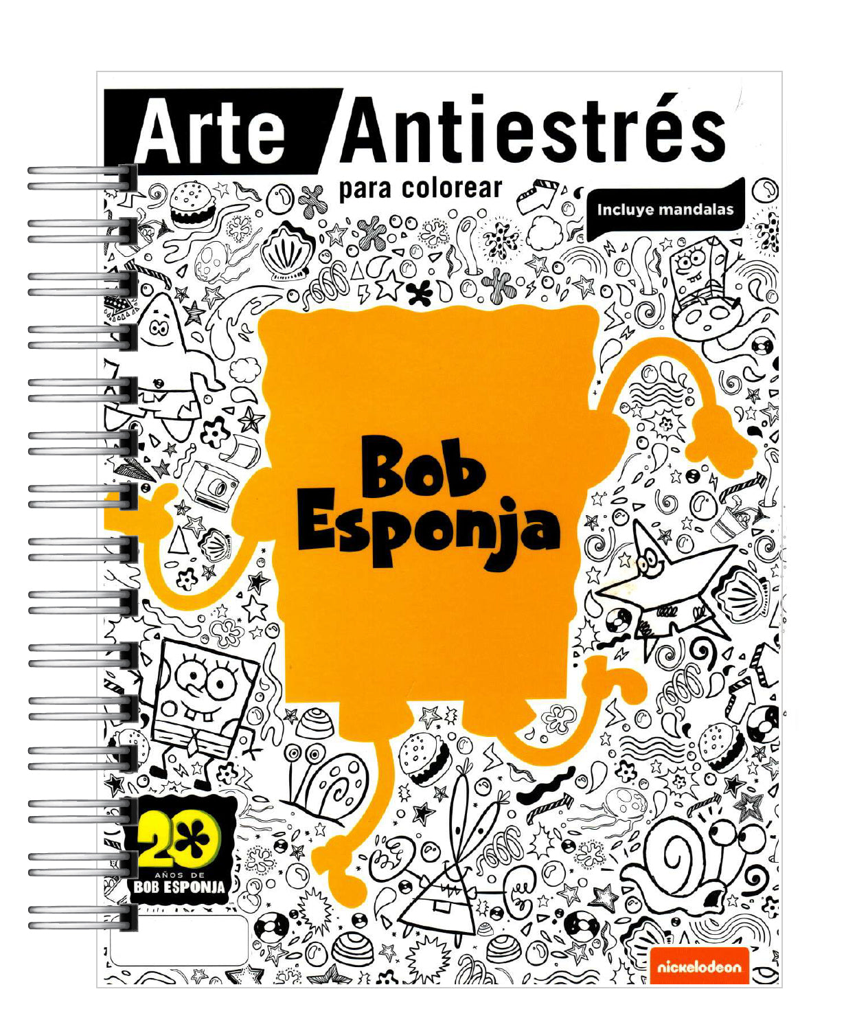 Libro Para Colorear Antiestrés Bob Esponja 1