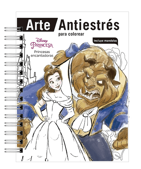 Libro Para Colorear Antiestrés PRINCESAS ENCANTADORAS