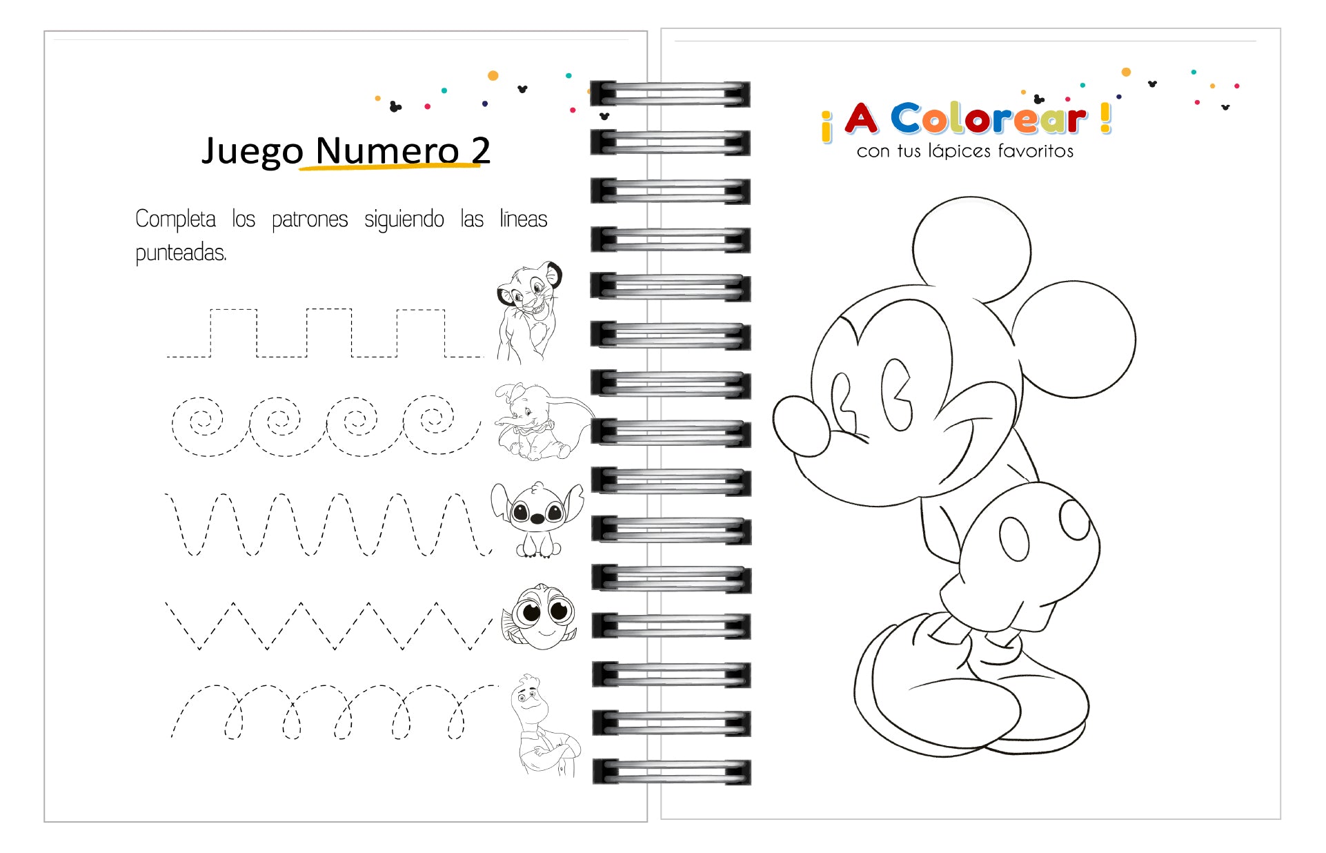 Libro para colorear y de actividades  Disney 100 years 16