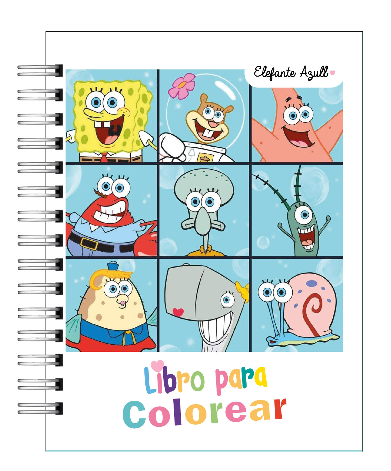 Libro para colorear Bob Esponja 1