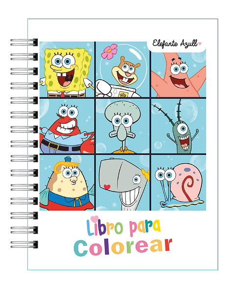 Libro para colorear Bob Esponja