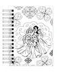 Libro Para Colorear Antiestrés PRINCESAS ENCANTADORAS - Miniatura 7