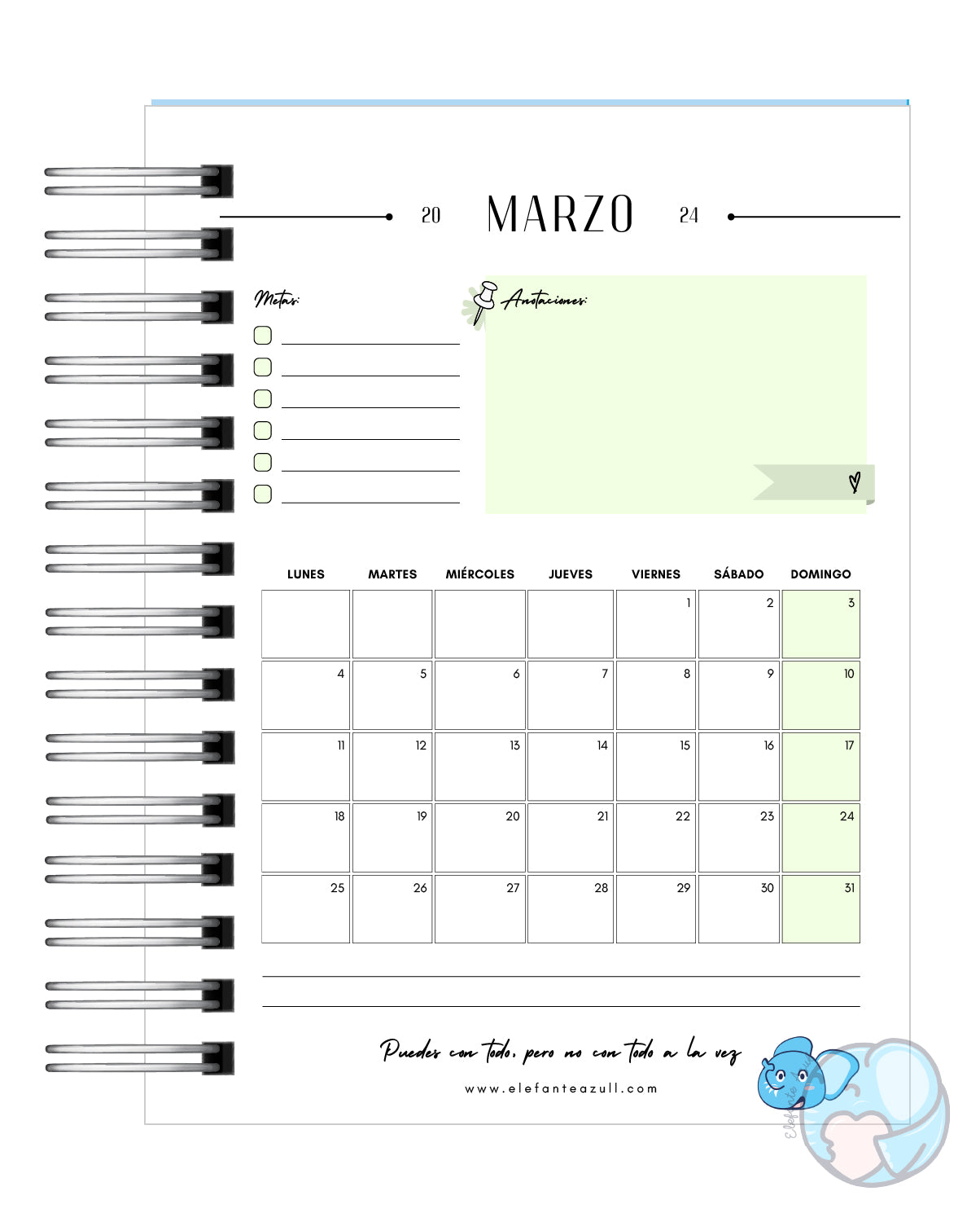 Planificador Productividad Total 2026 8