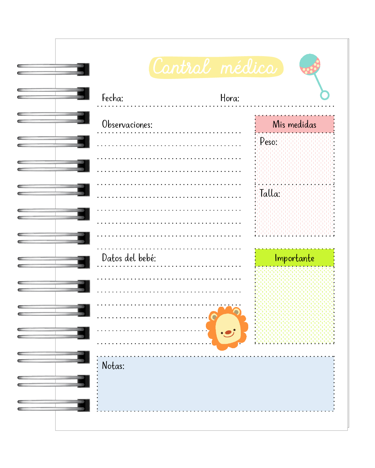 Agenda Diario de Embarazo 7