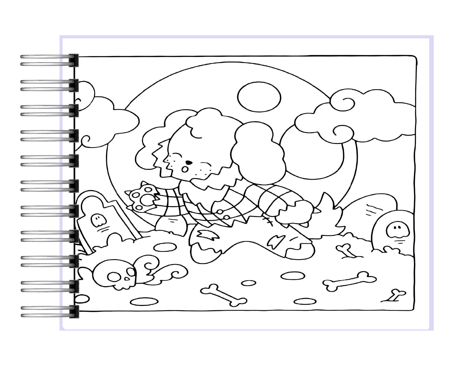 Libro para colorear Spooky Times 6