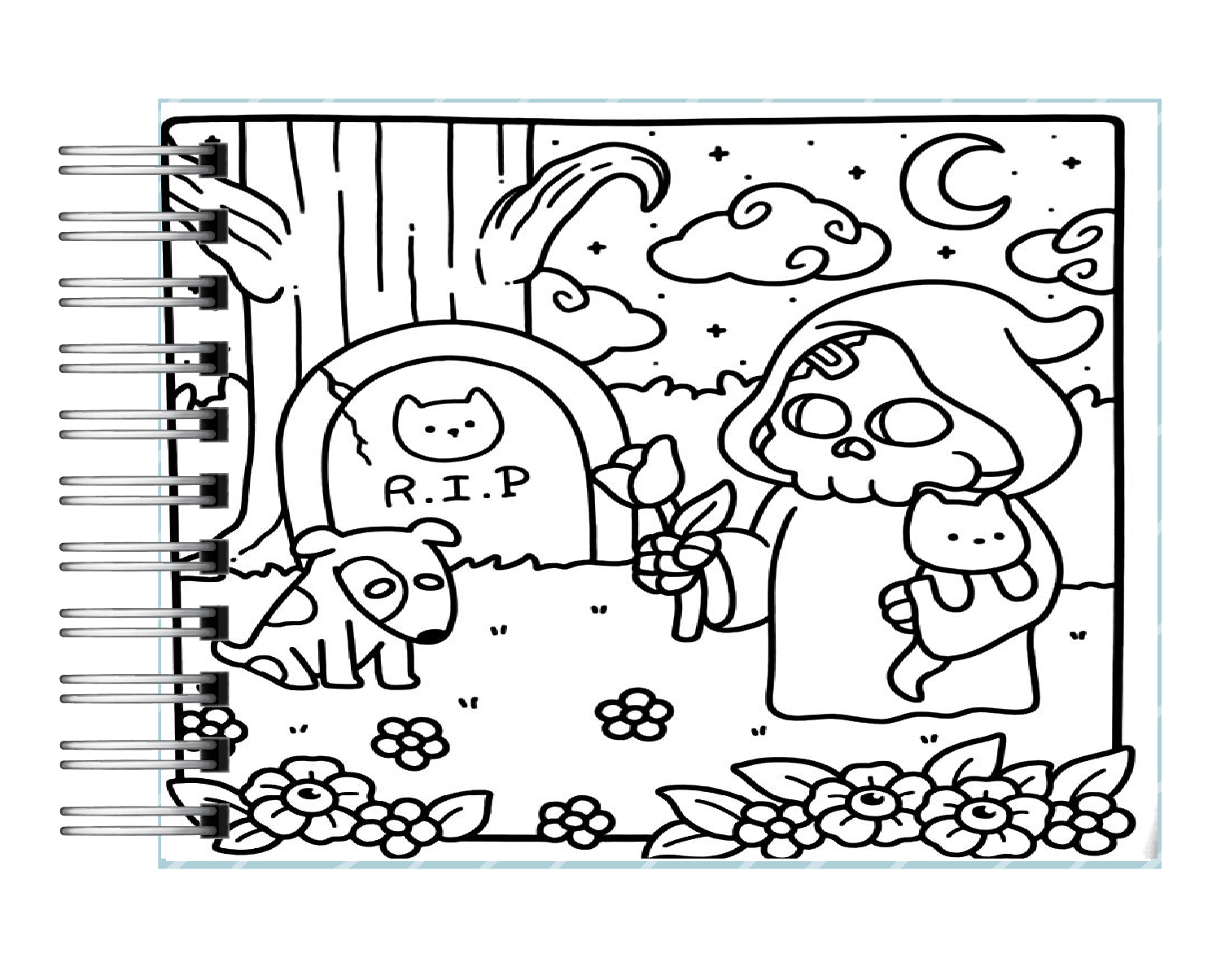 Libro para colorear Spooky Cutie 2