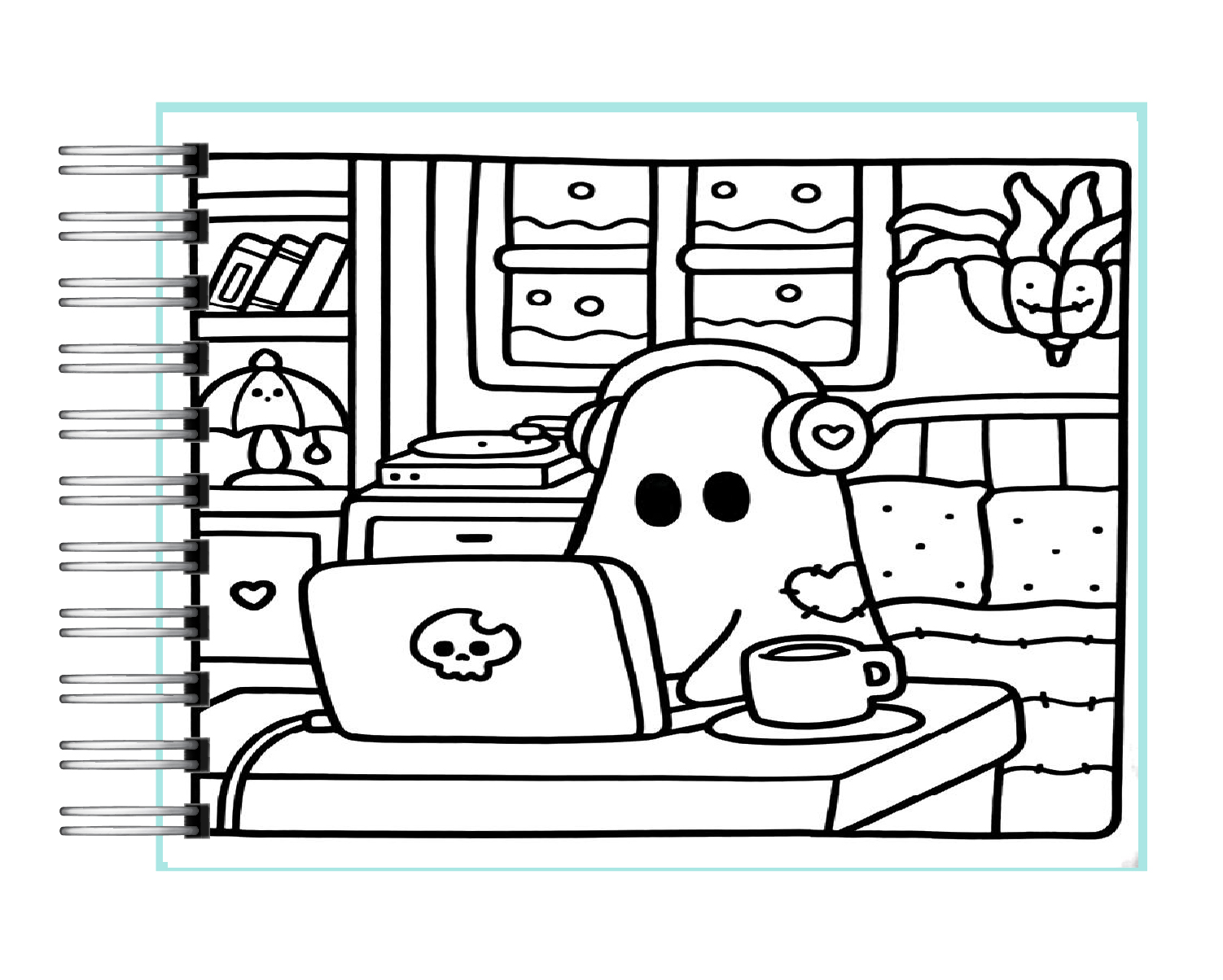 Libro para colorear Spooky Cutie 4
