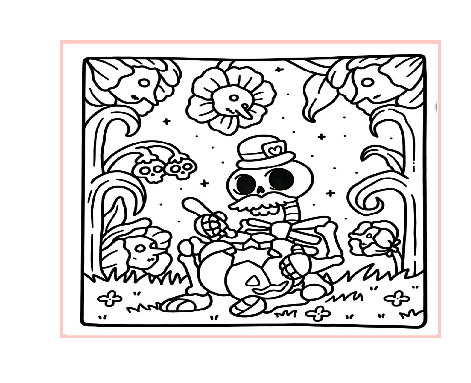 Libro para colorear Spooky Cutie 5