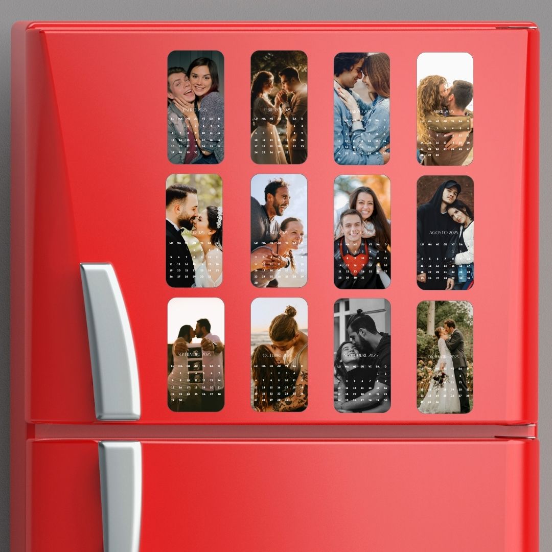 Calendario Imantado para Parejas - 12 Meses Personalizados 1