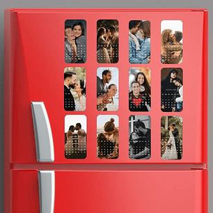 Calendario Imantado para Parejas - 12 Meses Personalizados