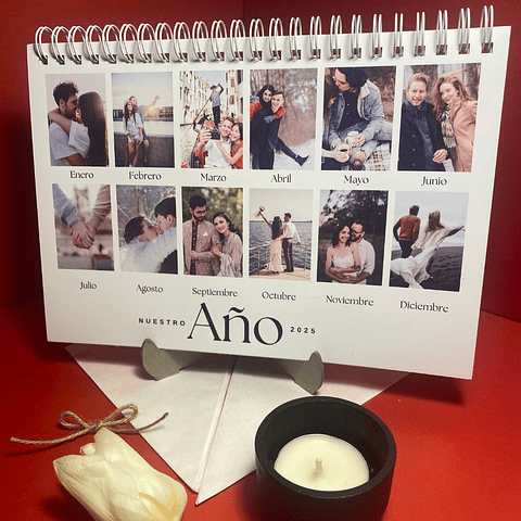 Calendario de Escritorio - 12 Meses de Recuerdos Únicos Personalizado