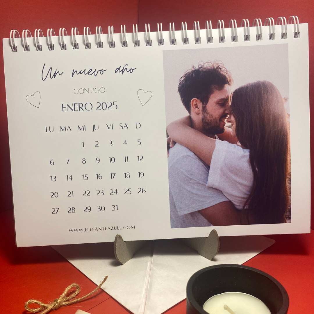 Calendario de Escritorio - 12 Meses de Recuerdos Únicos Personalizado 2