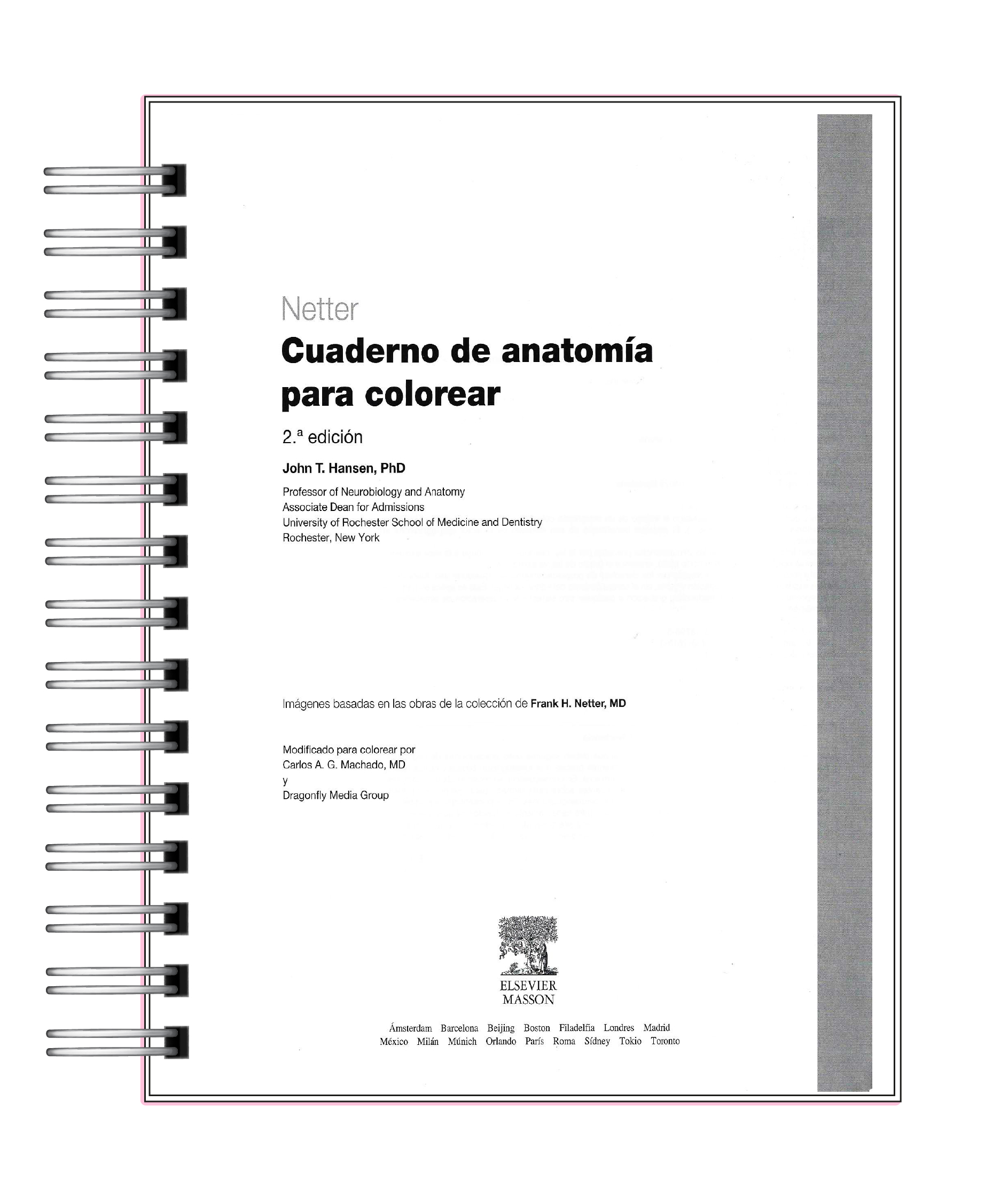 Libro para Colorear: Anatomía Netter 2