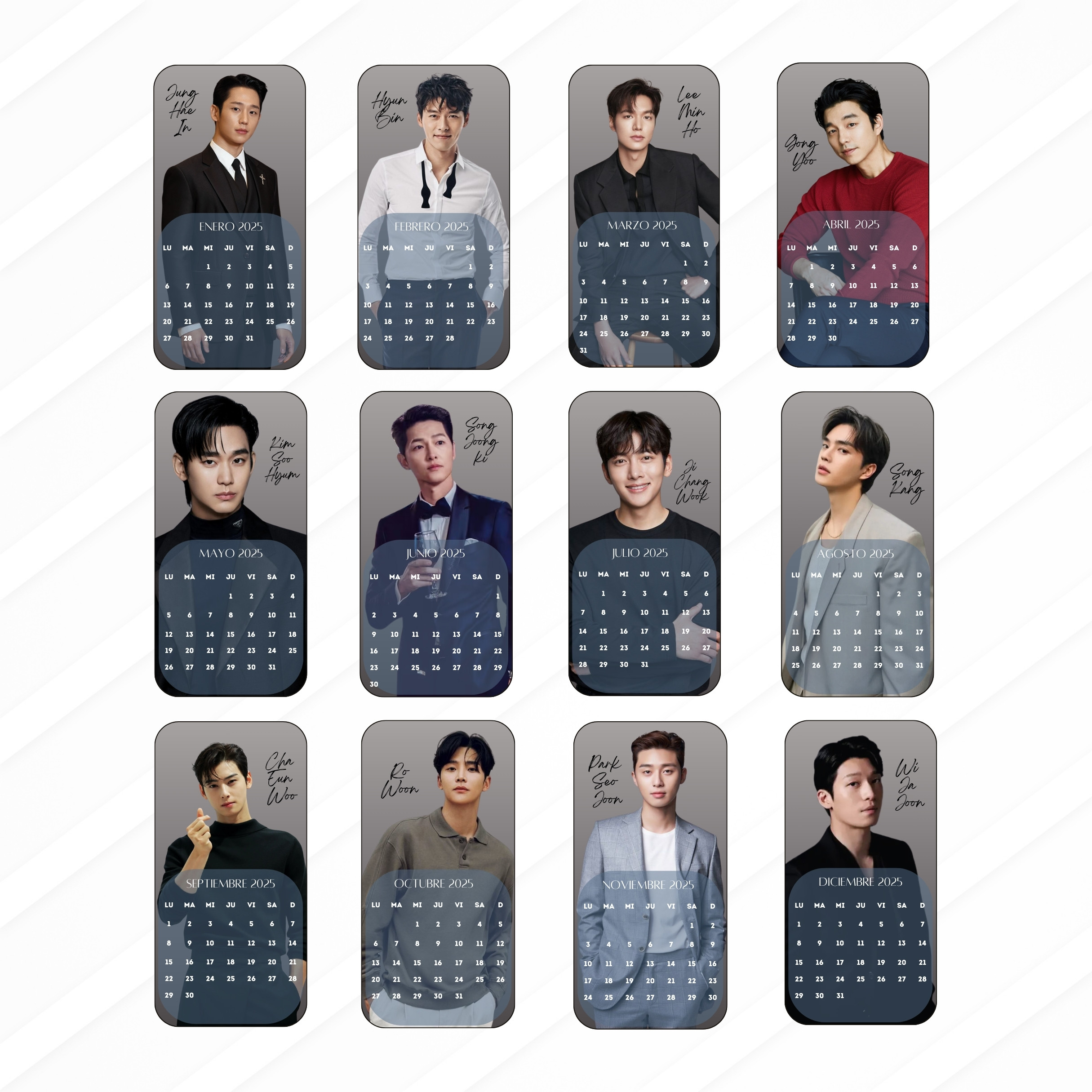 Calendario Imantado 2026: Un Año con los Actores Coreanos del Momento 2