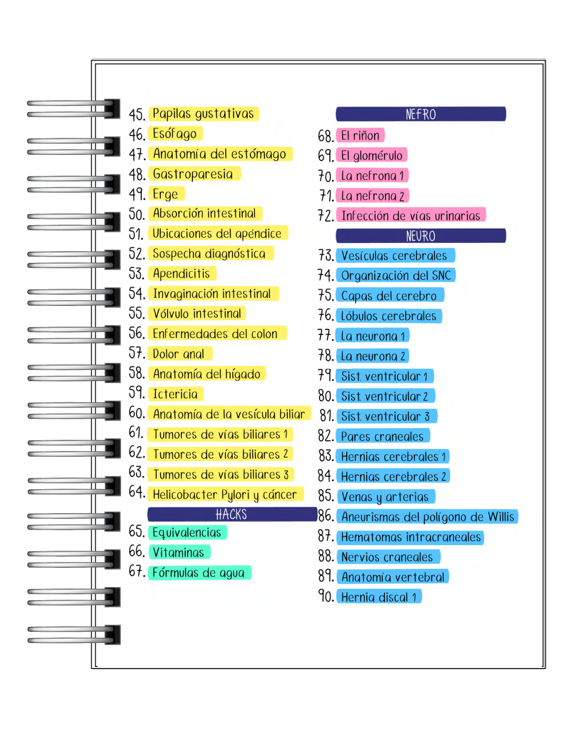 Libreta de 100 Esquemas Médicos 3
