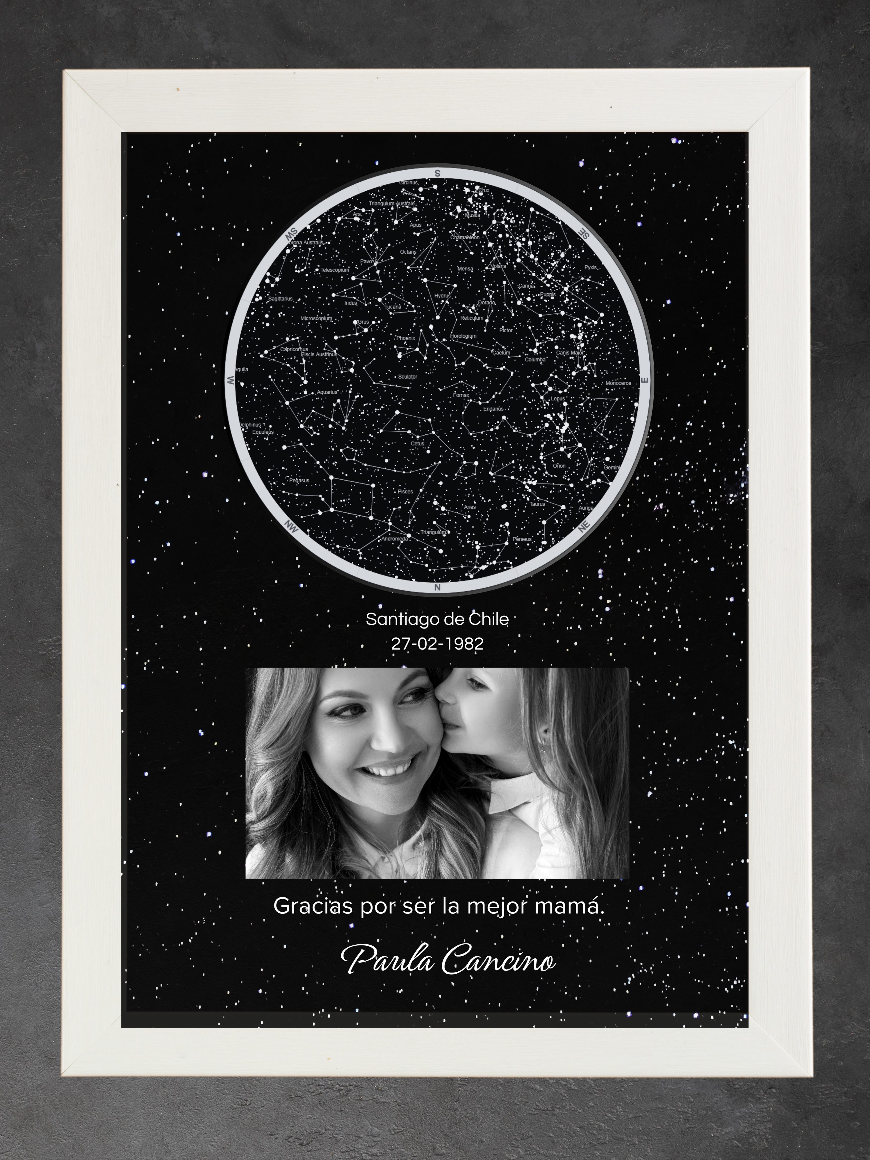 Mapa Estelar Mamá Personalizado 1