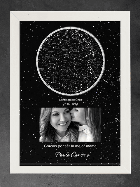 Mapa Estelar Mamá Personalizado