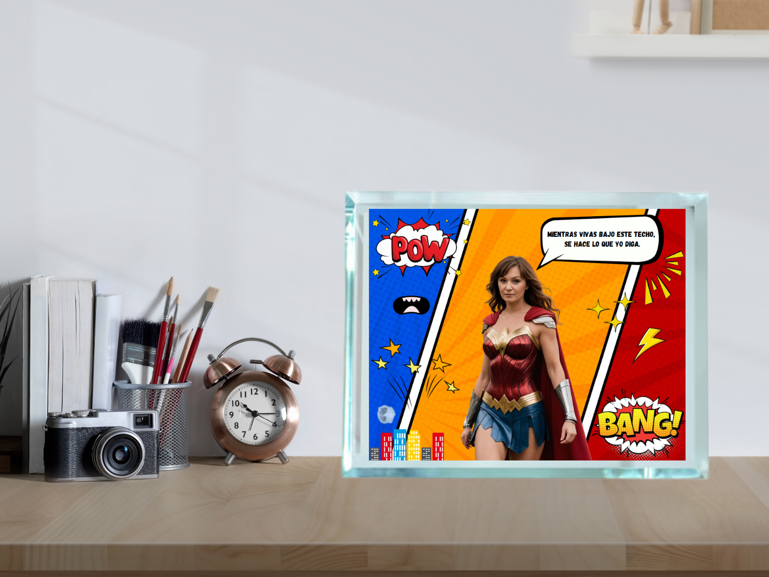 Cuadro de Vidrio “Supermamá”  1