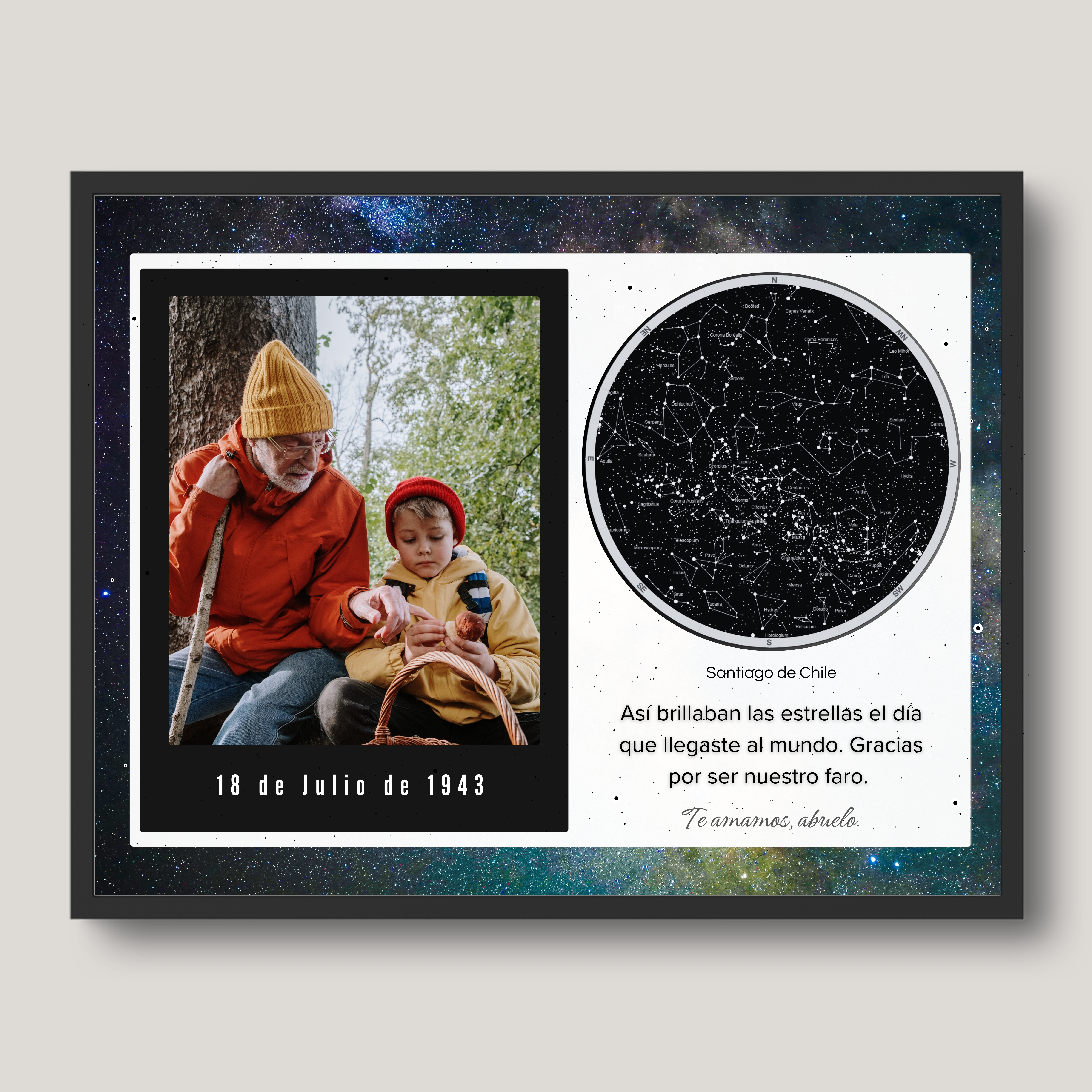 Mapa Estelar Abuelo Personalizado 1