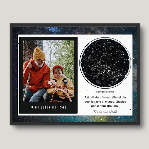 Mapa Estelar Abuelo Personalizado