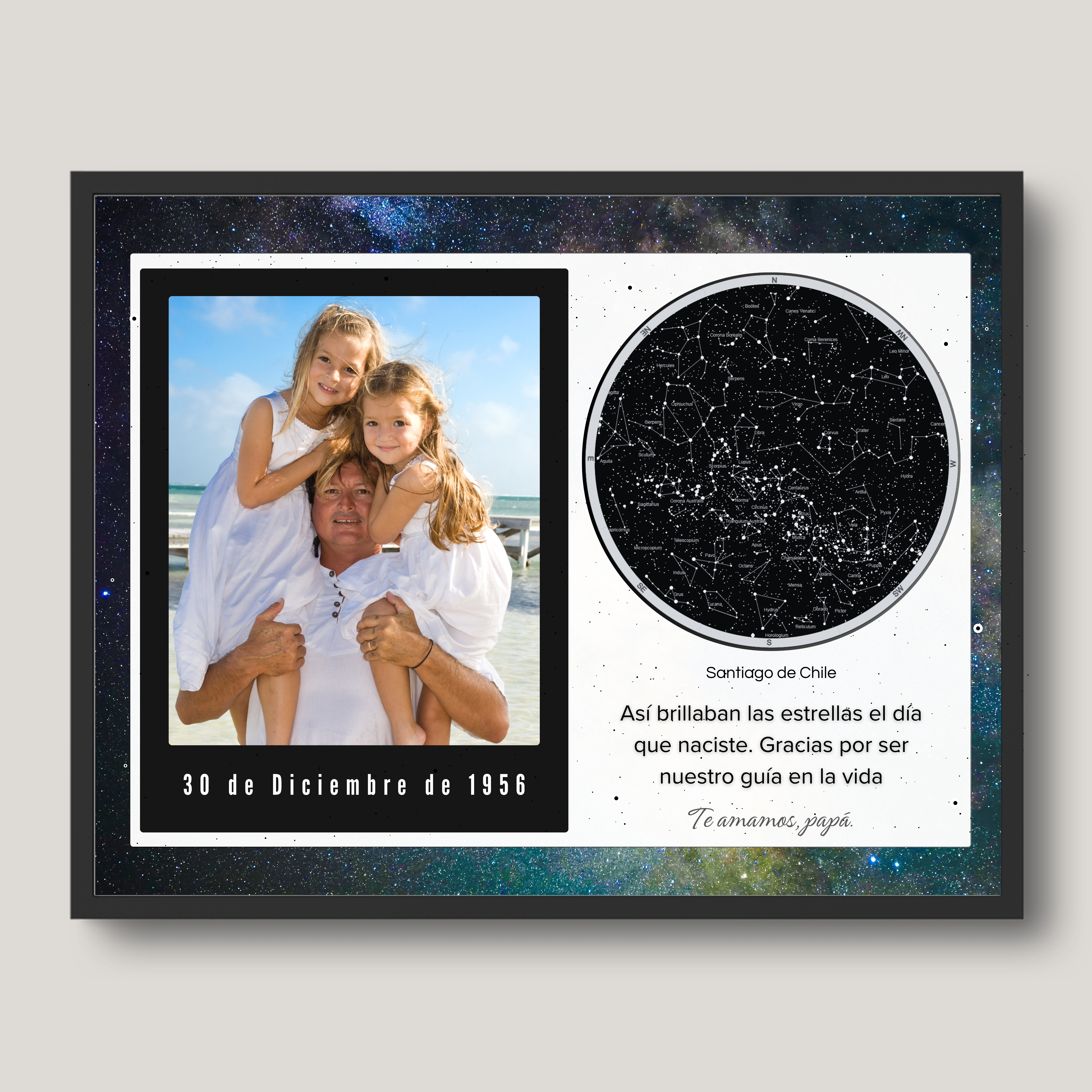 Mapa Estelar Papá Personalizado 1