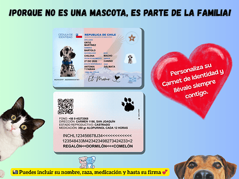 Carnet Para Mascotas  