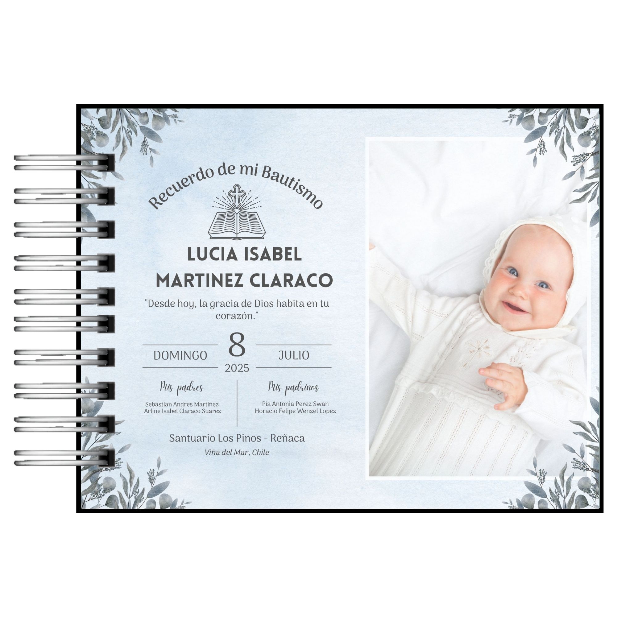 Álbum de Memorias de Mi Bautismo Sagrado PERSONALIZADO  8