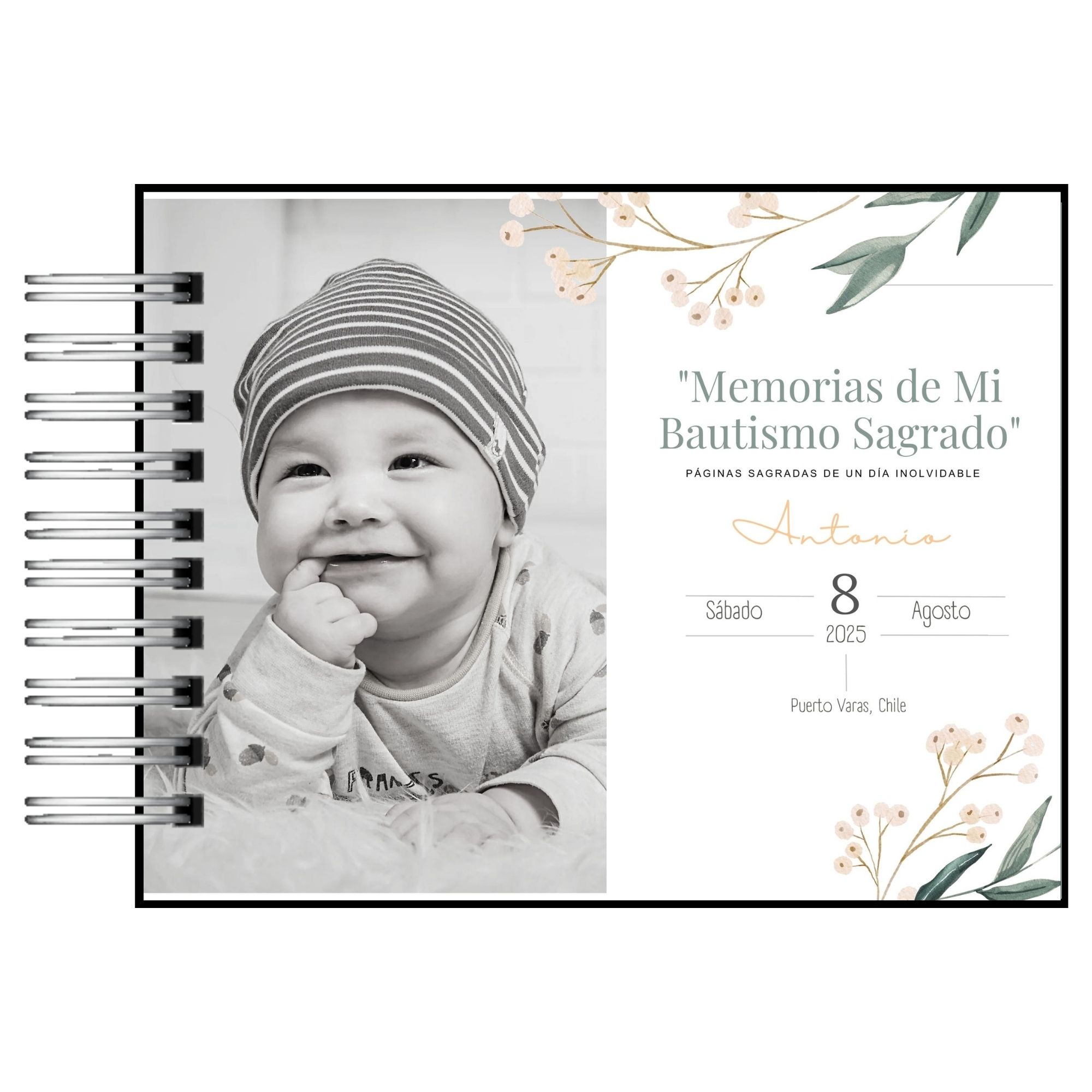 Álbum de Memorias de Mi Bautismo Sagrado PERSONALIZADO  9