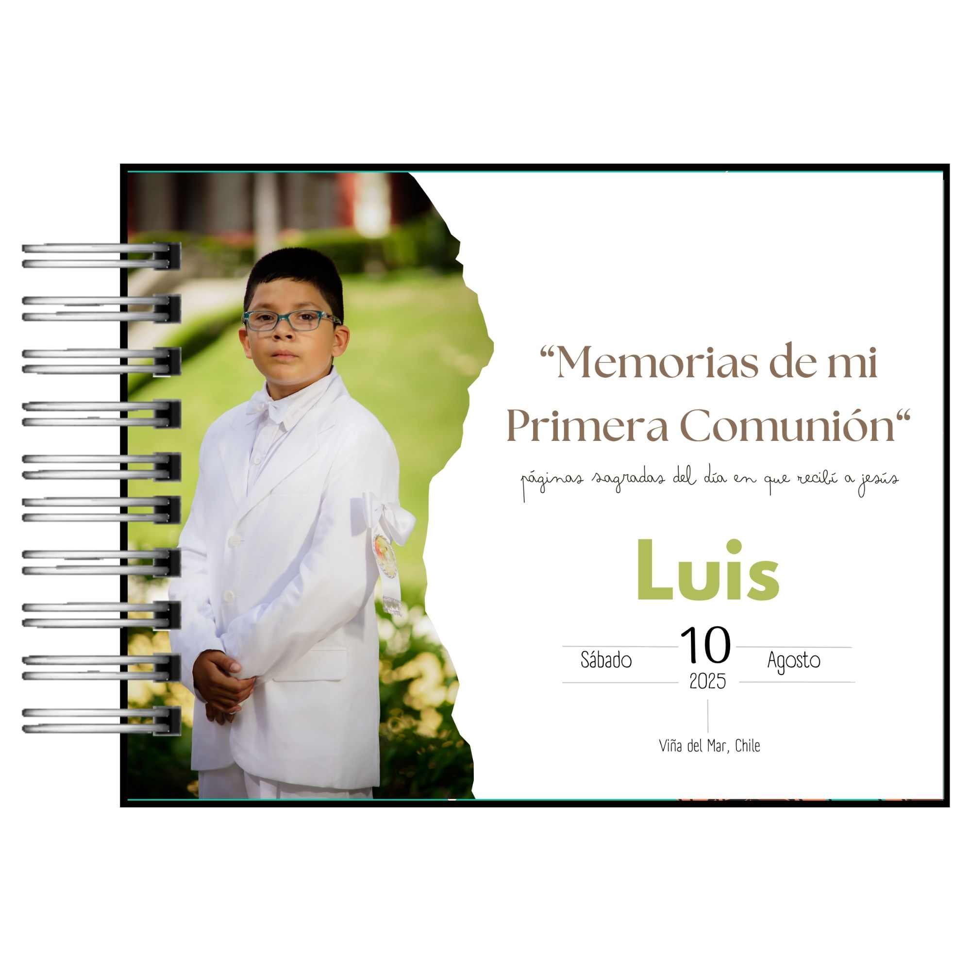 Álbum de Memorias de Mi Primera Comunión Sagrada PERSONALIZADO  1