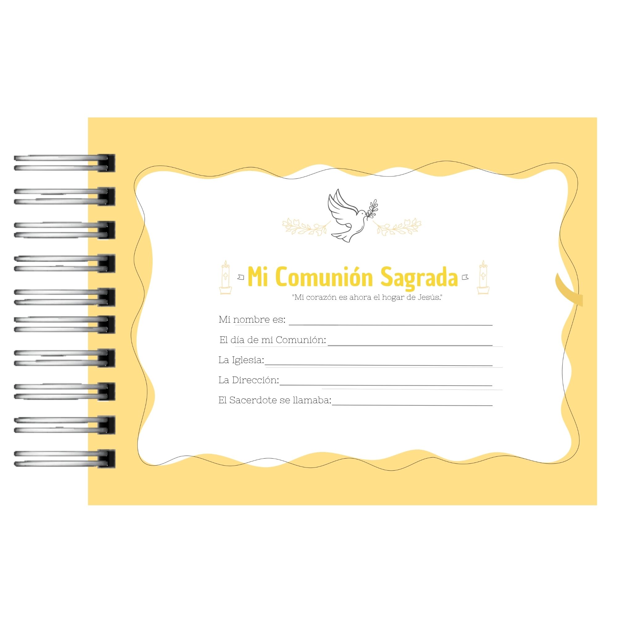 Álbum de Memorias de Mi Primera Comunión Sagrada PERSONALIZADO  5