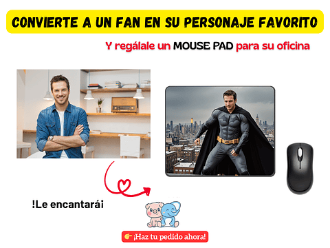 Mouse Pad “Fan → Personaje Favorito” Personalizada