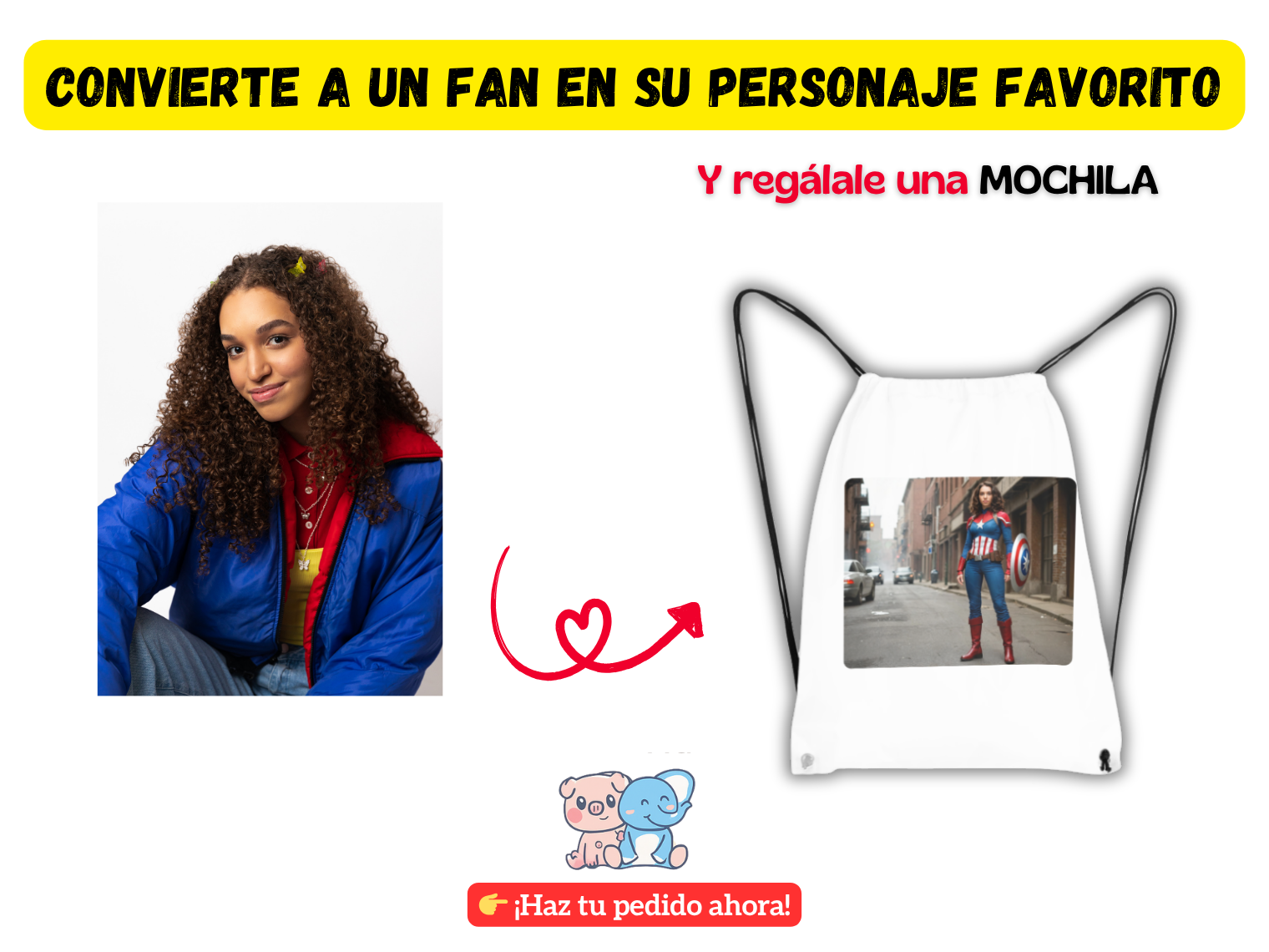 Mochila “Fan → Personaje Favorito” Personalizada 1