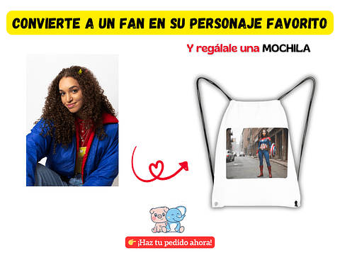 Mochila “Fan → Personaje Favorito” Personalizada