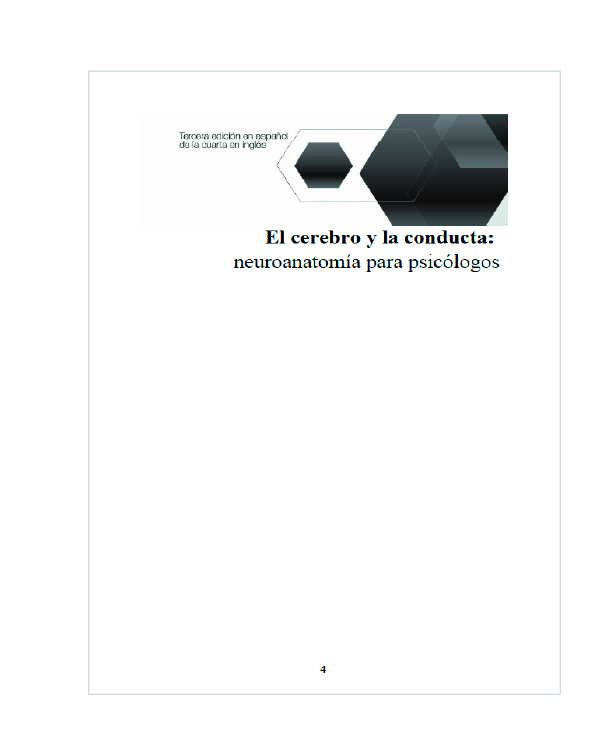 El cerebro y la conducta: Neuroanatomía para psicólogos – 3ª edición 2