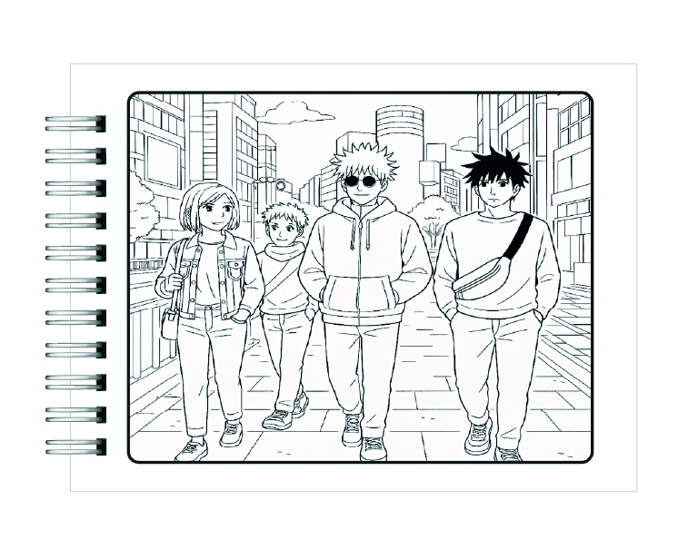 Libro para Colorear Jujutsu Kaisen 4