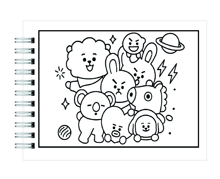 Libro para Colorear Cute Arms BTS 2
