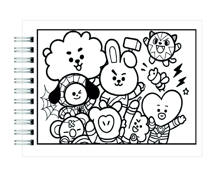 Libro para Colorear Cute Arms BTS 4