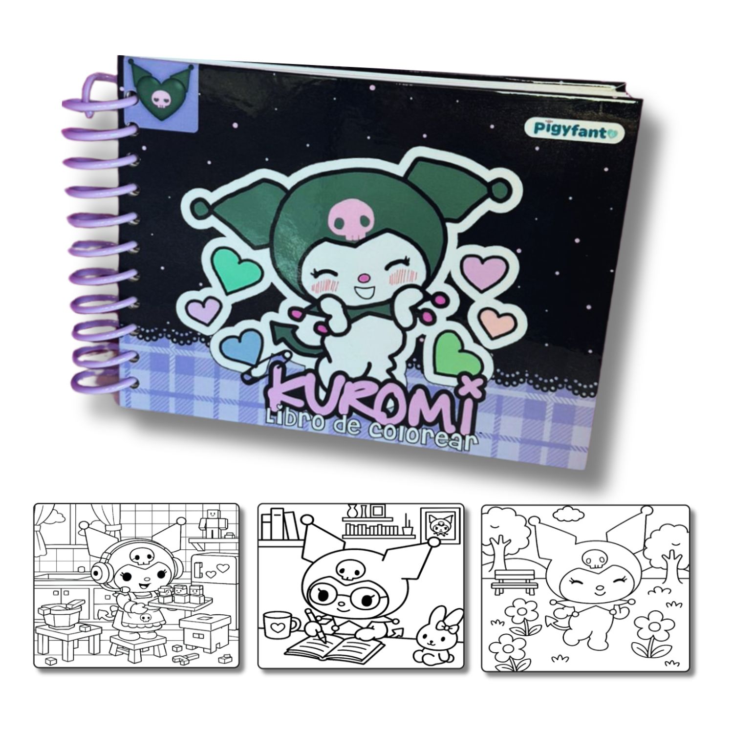 Pack Kuromi para Niñas – Libro para Colorear + Bolsa para Pintar  2