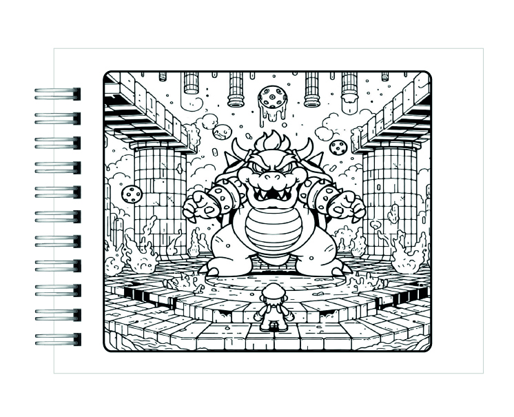 Libro para Colorear Mario Bross 3