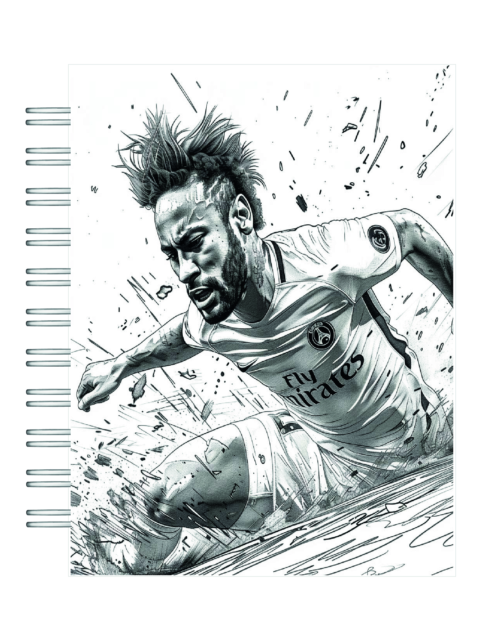 Libro para colorear de 100 páginas de momentos de la Liga de Campeones 4