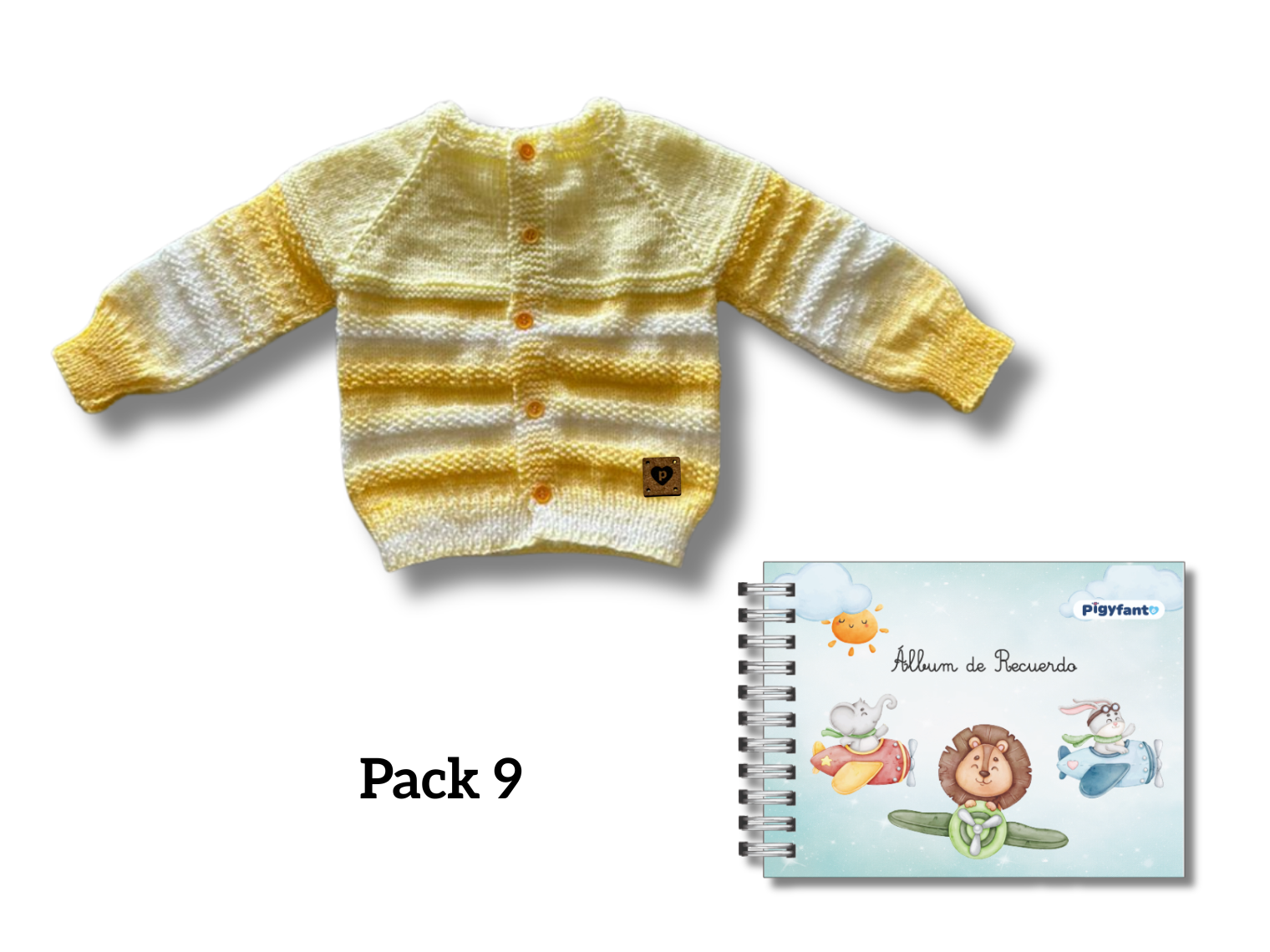 Pack Chaleco Tejido (3 meses) + Álbum de Recuerdos Para Bebe (0 a 10 años). PIEZAS ÚNICAS 9