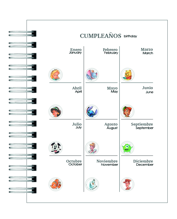 Agenda 100 años Disney 2026 Diaria 4