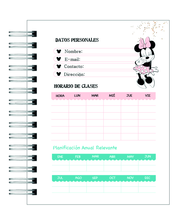 Agenda 100 años disney minnie 2026 2