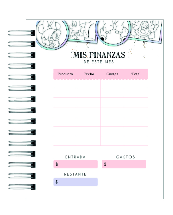 Agenda 100 años disney minnie 2026 7