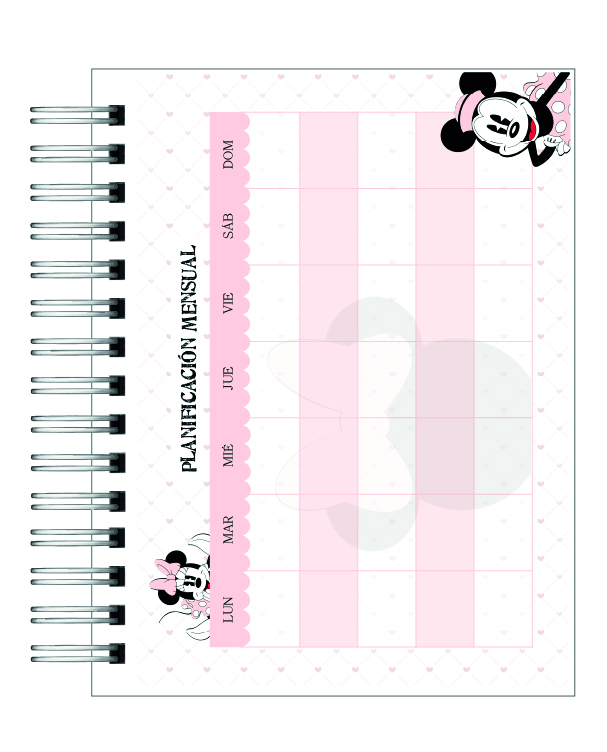 Agenda 100 años disney minnie 2026 8