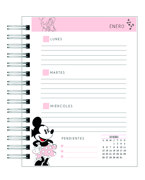 Agenda 100 años disney minnie 2026 9