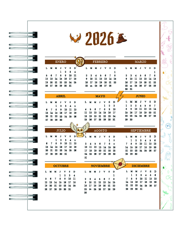 Agenda Harry Potter 2026 3